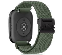 MiKoyi 22 mm Bracelet Compatible avec Amazfit T-Rex 3 Pro 48 mm/Balance 2/Bip 6/Balance/Bip 5/Bip 5 Unity/Cheetah/Cheetah Pro, Nylon Tressé Réglable Sport Bracelet pour Amazfit GTR 4, Vert Foncé