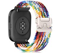 MiKoyi 22 mm Bracelet Compatible avec Amazfit T-Rex 3 Pro 48 mm/Balance 2/Bip 6/Balance/Bip 5/Bip 5 Unity/Cheetah/Cheetah Pro, Nylon Tressé Réglable Sport Bracelet pour Amazfit GTR 4, Arc-en-ciel