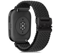 MiKoyi 22 mm Bracelet Compatible avec Amazfit T-Rex 3 Pro 48 mm/Balance 2/Bip 6/Balance/Bip 5/Bip 5 Unity/Cheetah/Cheetah Pro, Nylon Tressé Réglable Sport Bracelet pour Amazfit GTR 4, Noir