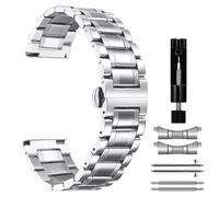 MiKoyi 22 mm Bracelet Compatibles avec Huawei Watch GT 5 Pro 46 mm/Watch GT 5 46 mm/Watch GT4 46 mm, Acier Inoxydable en Métal Bracelet de Remplacement Bracelet pour Huawei Watch Buds, Argent