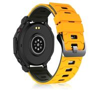 MiKoyi 22 mm Bracelet en Silicone Compatible avec Amazfit Bip Max/Active Max/T-Rex 3 Pro 48 mm/Balance 2/Balance/Bip 6/Bip 5, Doux Sport Bracelet de Remplacement pour Amazfit Cheetah Pro, Jaune Gris