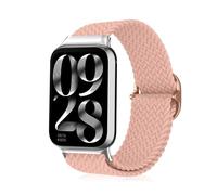 MiKoyi Bracelet Compatible avec Xiaomi Redmi Watch 6/5 / 4, Nylon Tressé Sport Bracelets pour Xiaomi Smart Band 9 Pro/Smart Band 8 Pro, Rose