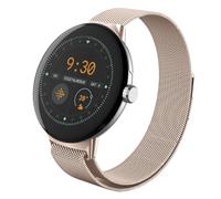 MiKoyi Bracelet en métal compatible avec Google Pixel Watch 2 pour homme et femme, boucle en maille en acier inoxydable réglable pour Google Pixel Watch/Watch 2, champagne doré