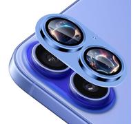 MiKoyi Caméra Arrière Protecteur Compatible avec iPhone 16 / iPhone 16 Plus, Objectifs Verre Trempé Protection Lentille Aluminium Protecteurs D’Objectif pour iPhone 16 / iPhone 16 Plus, Bleu