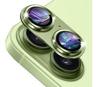 MiKoyi Caméra Arrière Protecteur Compatible avec iPhone 17, Objectifs Verre Trempé Protection Lentille Aluminium Protecteurs D’Objectif pour iPhone 17, Vert Clair