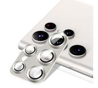 MiKoyi Caméra Arrière Protecteur pour Samsung Galaxy S25 Ultra, Protection Lentille Aluminium Verre Trempé Haute Définition Protecteurs D’Objectif pour Samsung Galaxy S25 Ultra, Gris Titane