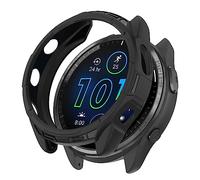 MiKoyi Coque de protection compatible avec Garmin Forerunner 965, coque de protection en TPU souple, anti-rayures et accessoires pour montre connectée Garmin Forerunner 965, noir