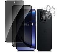MiKoyi Protection D’Écran Verre Trempé Compatible avec OnePlus 15 5G, [2+2 Pièces] Caméra Arrière Protecteur Anti-Espion Protecteurs Dureté 9H Privacy Film pour OnePlus 15 5G
