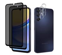 MiKoyi Protection D'écran Anti-Espion pour Samsung Galaxy A15 5G, Caméra Arrière Protecteur Protecteurs D’objectif Dureté 9H Anti-Espion Privacy Film pour Samsung Galaxy A15 5G