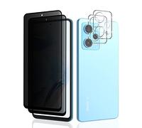 MiKoyi Protection D'écran Anti-Espion Verre Trempé pour Redmi Note 12 5G, Caméra Arrière Protecteur Protecteurs D’objectif Dureté 9H Anti-Espion Privacy Film pour Redmi Note 12 5G