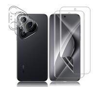 MiKoyi Protection D'écran Compatible avec Huawei Pura 70 Pro 5G TPU Flexible Film Protection D'écran Verre Trempé Protection Objectif Caméra Anti-Bulle pour Huawei Pura 70 Pro 5G