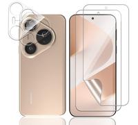 MiKoyi Protection D'écran Compatible avec Huawei Pura 80 Pro 5G, [2+2 Pièces] TPU Flexible Film Protection D'écran Caméra Arrière Protecteur pour Huawei Pura 80 Pro 5G