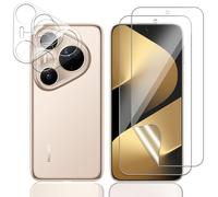 MiKoyi Protection D'écran Compatible avec Huawei Pura 80 Ultra 5G, [2+2 Pièces] TPU Flexible Film Protection D'écran Caméra Arrière Protecteur pour Huawei Pura 80 Ultra 5G
