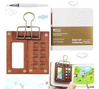 Mikqky Mini Kit de Peinture Aquarelle de Voyage, Kit de Palette Peinture à l'Aquarelle Miniature à 8 Grilles, Palette Portable Aquarelle, Ensemble d'Aquarelle de Poche de Voyage avec Clip en Métal