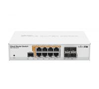 Mikrotik CRS112-8P-4S-IN commutateur réseau Gigabit Ethernet (10/100/1000) Connexion Ethernet, supportant l'alimentation via ce port (PoE) Blanc