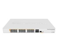 Mikrotik CRS328-24P-4S+RM commutateur réseau Géré L2/L3 Gigabit Ethernet (10/100/1000) Connexion Ethernet, supportant l'alimentation Via ce Port (PoE) 1U Blanc