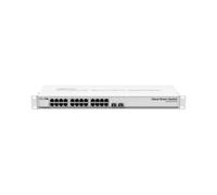 Mikrotik CSS326-24G-2S+RM Switch Gigabit Ethernet Géré 24 ports RJ45 10/100/1000 + 2 ports SFP+ 10G, VLAN, PoE, ACL, Rack 1U, Blanc