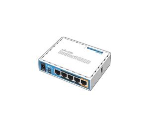 Mikrotik hAP ac lite RB952UI-5AC2ND : Point d'accès WiFi 2.4/5GHz 733Mbps, 5x Ethernet 10/100, PoE, USB 2.0, 64MB RAM, 16MB Flash, Blanc