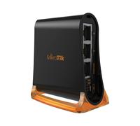 Mikrotik hAP mini RB931-2ND Routeur 2.4GHz 100Mbps 3xRJ45 1.5dBi RouterOS Noir/Laiton, CPU intégré, 32Mo RAM, 16Mo Flash, Alimentation 5V