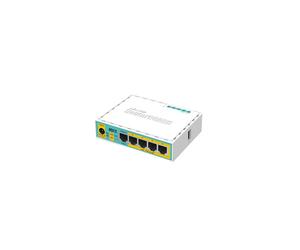 Mikrotik hEX PoE lite (RB750UPR2) Routeur Fast Ethernet 5xRJ45 PoE, 1xUSB, 64Mo RAM, 16Mo Flash, Blanc, Alimentation Secteur Incluse