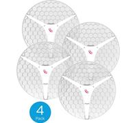 Mikrotik LHG XL 5 ac 4pack (LHG XL 5 ac with 27dBi 5GHz antenna, Dual Chain 802.11ac wireless, 716MHz CPU, 256MB RAM, 1x Gigabit LAN, POE, PSU, RouterOS L3) – all four antennas in single box
