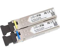 MikroTik Pair of SFP modules, S-35LC20D 1.25G SM 20km T1310nm/R1550nm, 10088 (1.25G SM 20km T1310nm/R1550nm + S-53LC20D 1.25G SM 20kmT1550nm/R1310nm)