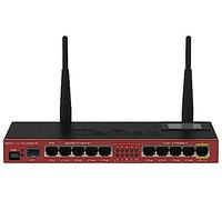 MikroTik RB2011UIAS-2HND-IN routeur sans Fil Gigabit Ethernet Monobande (2,4 GHz) Noir, Bordeaux