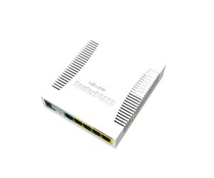 Mikrotik RB260GSP commutateur réseau Géré Gigabit Ethernet (10/100/1000) Connexion Ethernet, supportant l'alimentation via ce port (PoE) Blanc