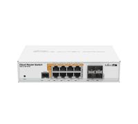 Mikrotik CRS112-8P-4S-IN commutateur réseau Gigabit Ethernet (10/100/1000) Connexion Ethernet, supportant l'alimentation via ce port (PoE) Blanc