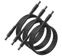 MIKRUI Lot de 3 rallonges d'alimentation 12 V CC 5,5 x 2,1 mm 18 AWG 1 m | Pour caméra de sécurité CCTV, caméra IP, bande lumineuse LED, routeur, DVR. 5 V-36 V, centre positif, mâle vers mâle