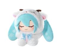 Miku Figurine Anime Kagamine Rin Action Figurine Statue, 14 cm, Mini Q Figurines Look Up Modèle Pyjama Style Décoration de bureau Objets de collection Cadeau