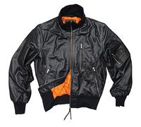 Mil-Tec Blouson Cuir Pilote Bw Noir Veste Mixte