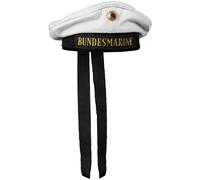 Mil-Tec BM Navy Hat with Insignia Homme Bundesmarine Marine Militaire Blanc