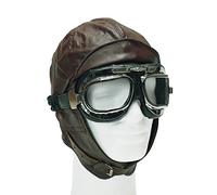 Mil-Tec Bonnet d’aviateur en cuir pour homme L marron