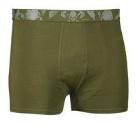 Mil-Tec Boxer Shorts Skull 2 Pack Hommes Doux Un Coton Sous-Vêtements Vert Olive