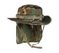 Mil-Tec Chapeau Boonie britannique avec cache-nuque, chapeau safari, chapeau tropical, différents modèles - Vert - Small