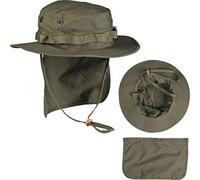 Mil-Tec Chapeau Boonie britannique avec cache-nuque, chapeau safari, chapeau tropical, différents modèles - Vert - Medium