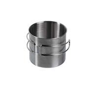 Mil Tec Mug en acier 14602600 – poignée pliable, 600 ml – Argent