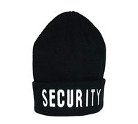 Mil-Tec Homme Brodé 'Security' Bonnet, Noir, Taille unique EU