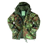 Mil-Tec Homme de Pluie Av.doubl. Polaire Bw Camo Veste, Noir, XL EU