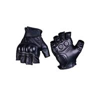 Mil-Tec Hommes Sans Doigt Cuir Gants Noir Taille XL