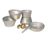 Mil-Tec Koch Set alu (3 casseroles, 1 poêle, réchaud, Pince) MG, Homme, Aluminium, 800 Gramm