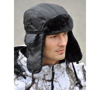 Mil-Tec MA1 Aviator, bonnet de fourrure L Noir Noir