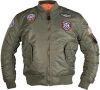 Mil-Tec MA1 Aviator, veste en textile pour enfants XS Olive Olive