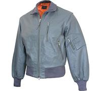 Mil-Tec Miltec Blouson Cuir Pilote BW Gris 056