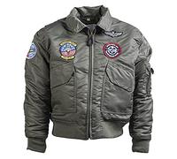 Mil-Tec CWU Aviator, veste en textile pour enfants XL Olive Olive
