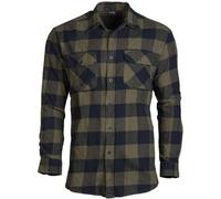 T-shirt Flannel Shirt Light Longsleeve Mil-Tec - Black/Olive XXL