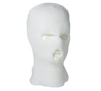 Mil-Tec Cagoule 3 trous en acrylique blanche Taille unique homme