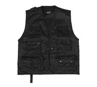 Mil-Tec Mixte Gilet Multipoches Noir Veste, Noir, M EU