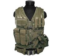Mil-Tec Mixte Gilet Usmc avec Ceinture Va Veste, Olive, Taille unique EU